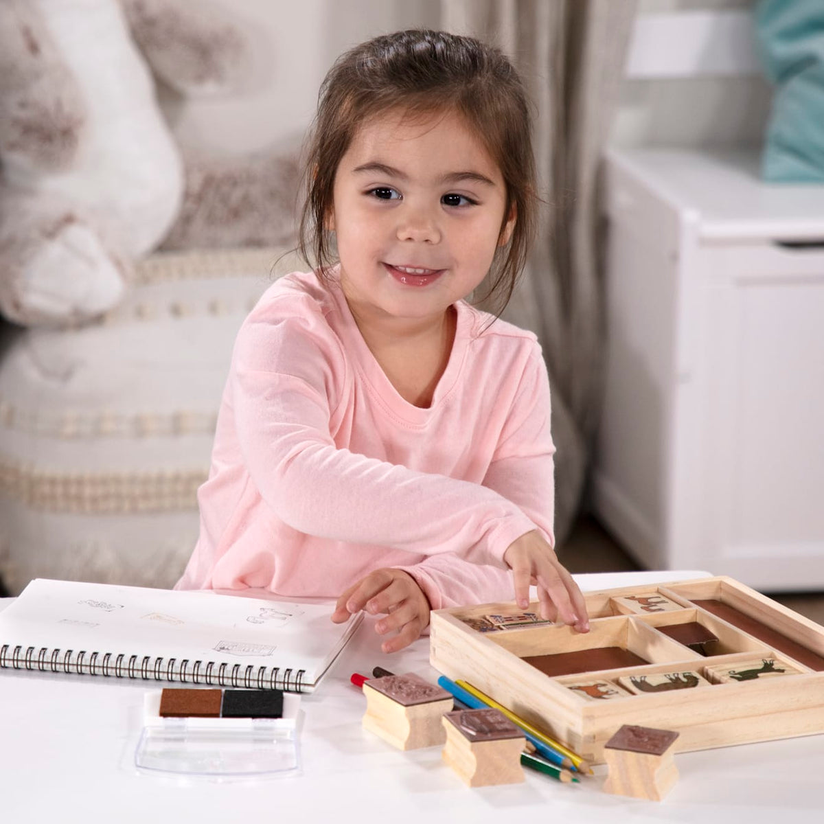 Educational Wooden Stamp Set - Horses