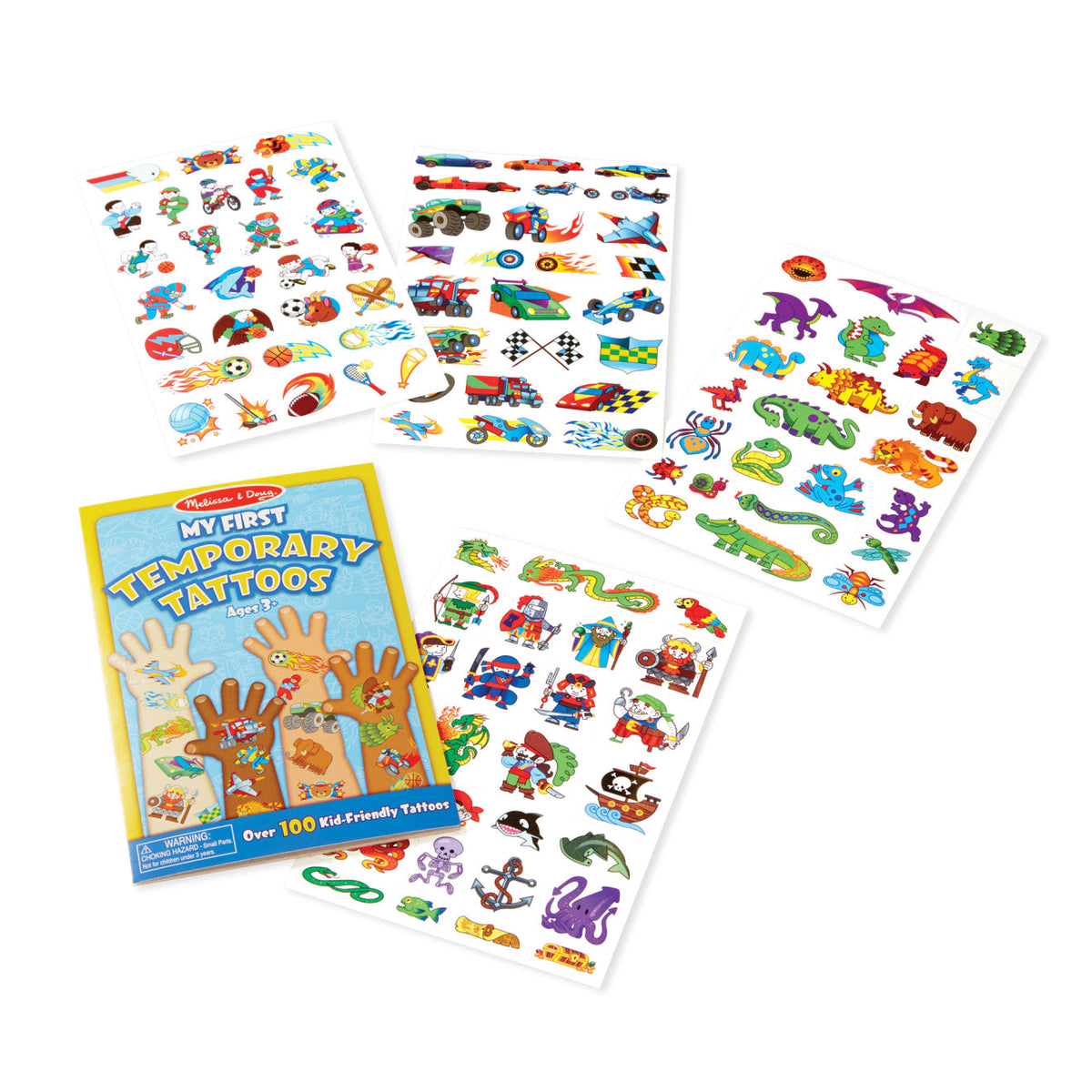 Educational My First Temporary Tattoos 100 Kid-Friendly Tattoos - Adventure Creatures Sports and More