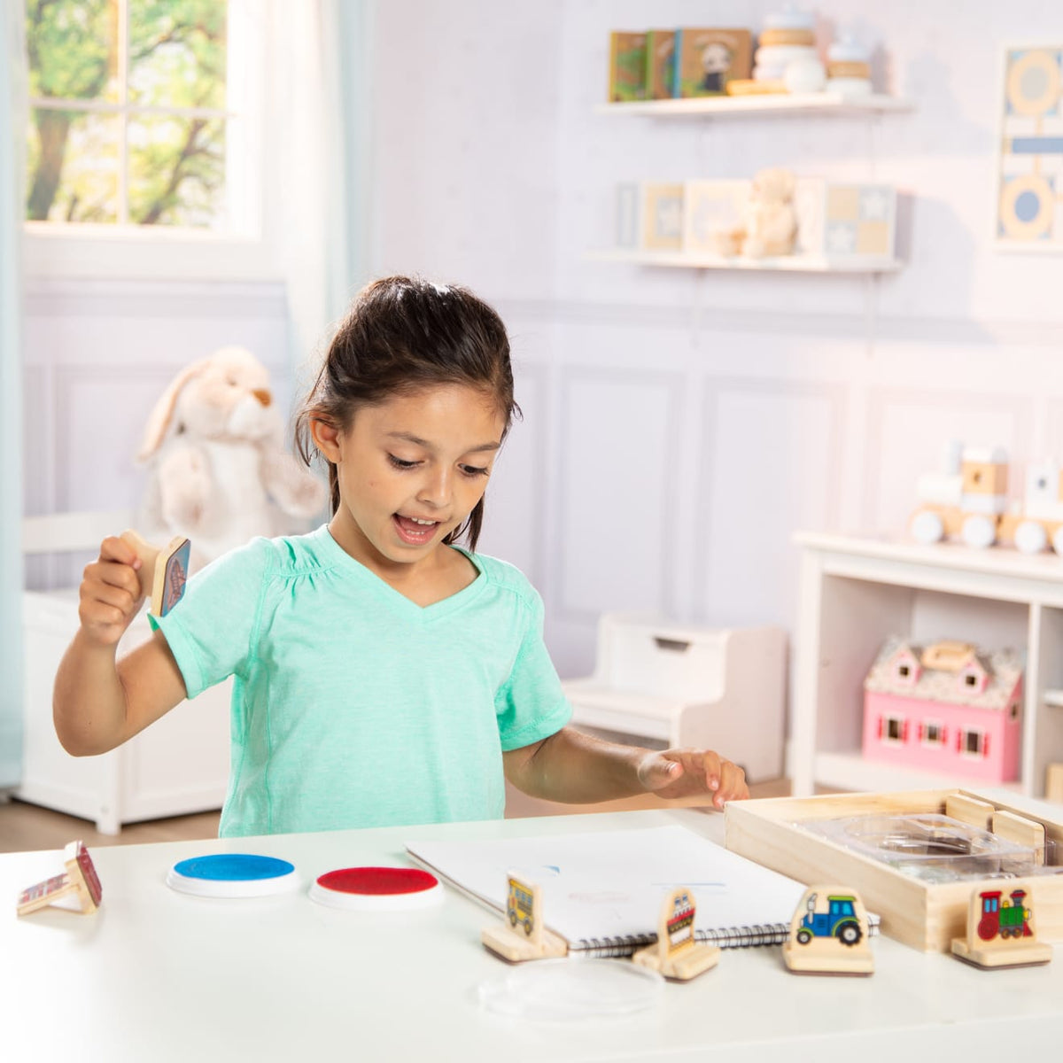 Educational My First Wooden Stamp Set - Vehicles