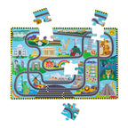 Educational Race Around the World Tracks Floor Puzzle - 48 Pieces