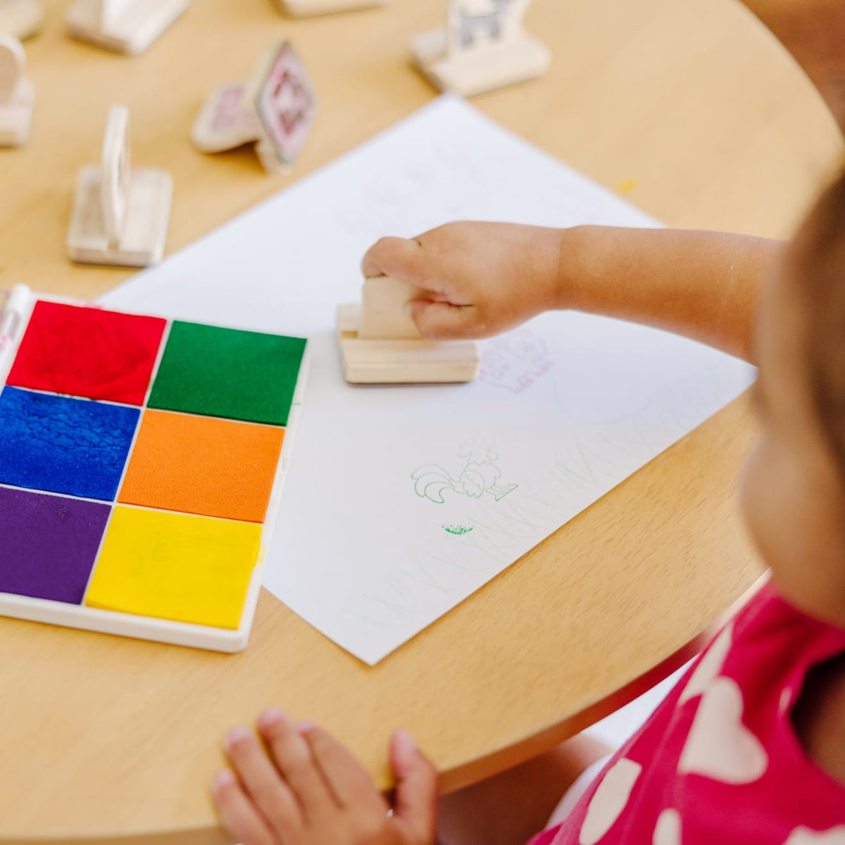 Educational Rainbow Stamp Pad