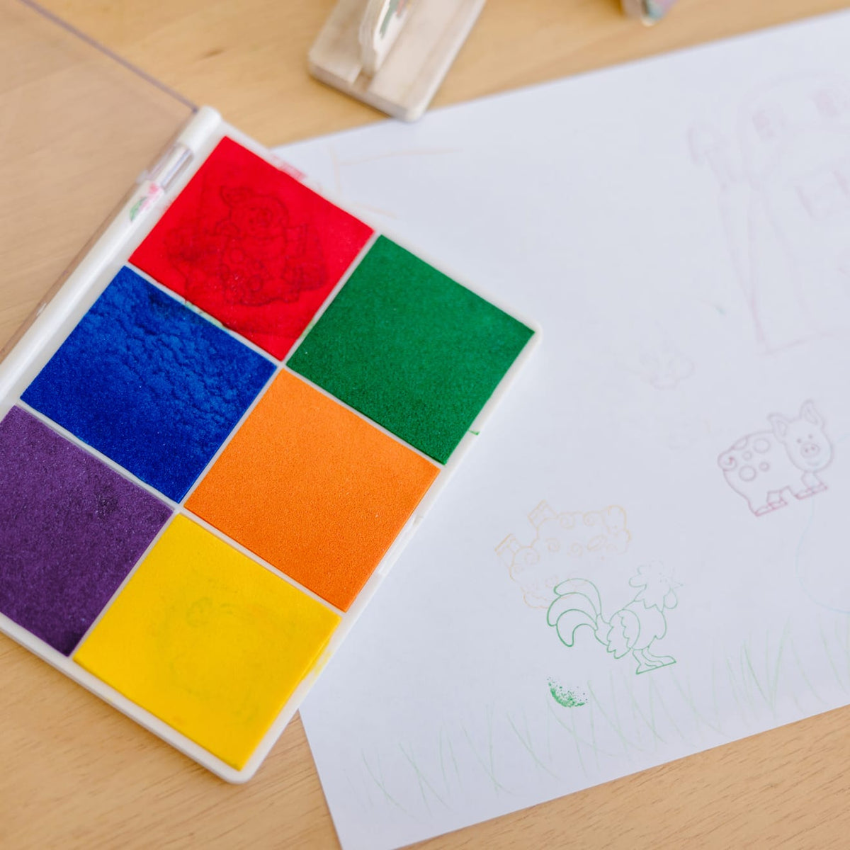 Educational Rainbow Stamp Pad