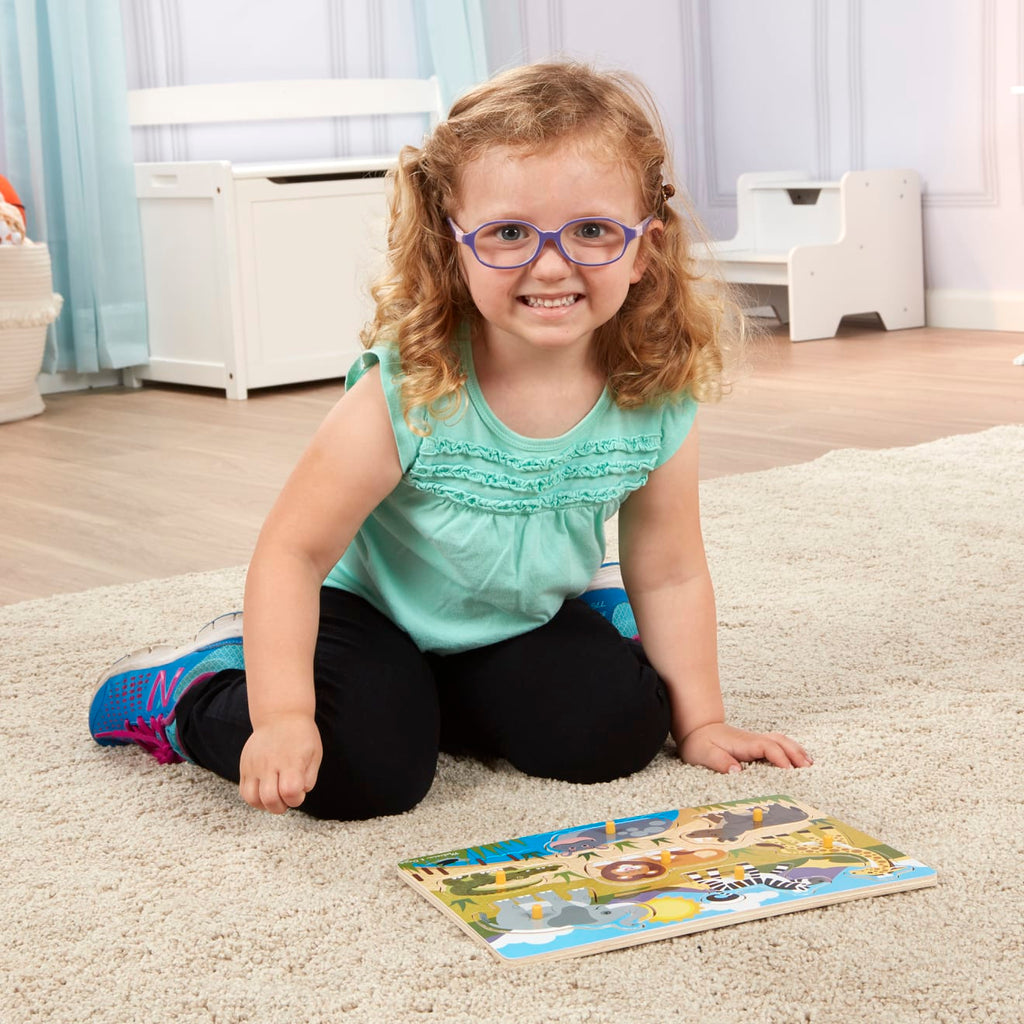 Educational Safari Peg Puzzle - 7 Pieces