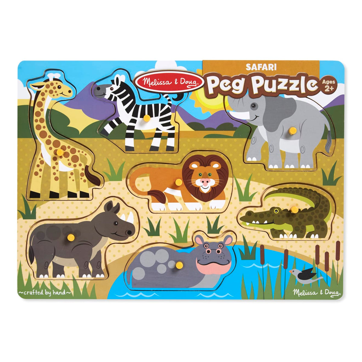 Educational Safari Peg Puzzle - 7 Pieces