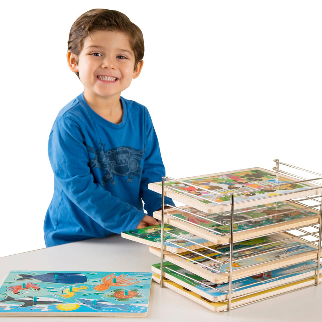 Educational Wire Puzzle-Storage Rack