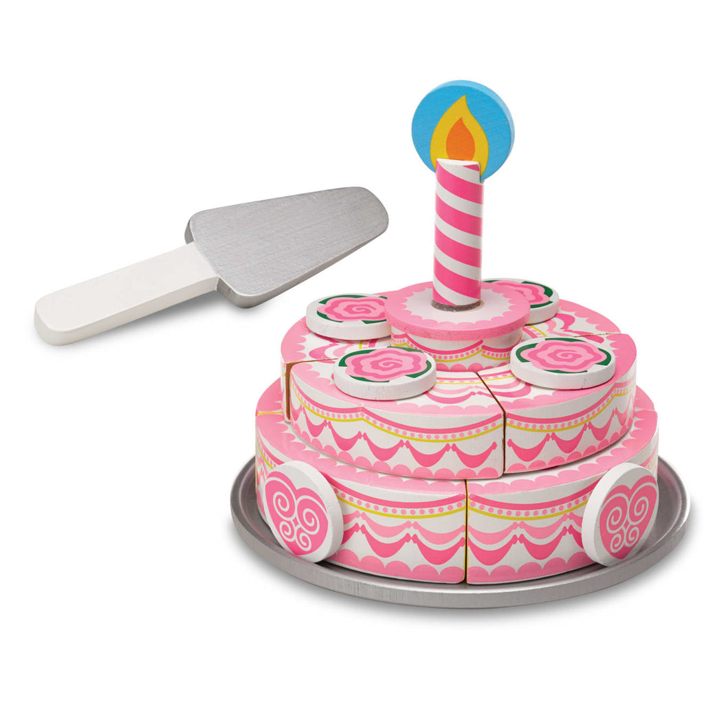 Educational Triple-Layer Party Cake - Wooden Play Food