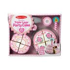 Educational Triple-Layer Party Cake - Wooden Play Food