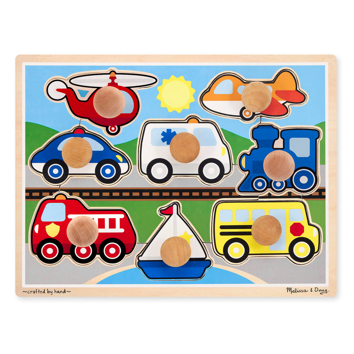 Educational Vehicles Jumbo Knob Puzzle - 8 pieces