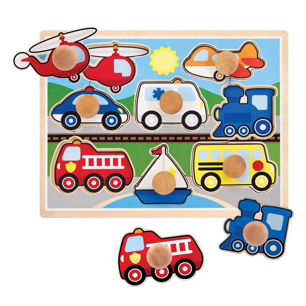 Educational Vehicles Jumbo Knob Puzzle - 8 pieces