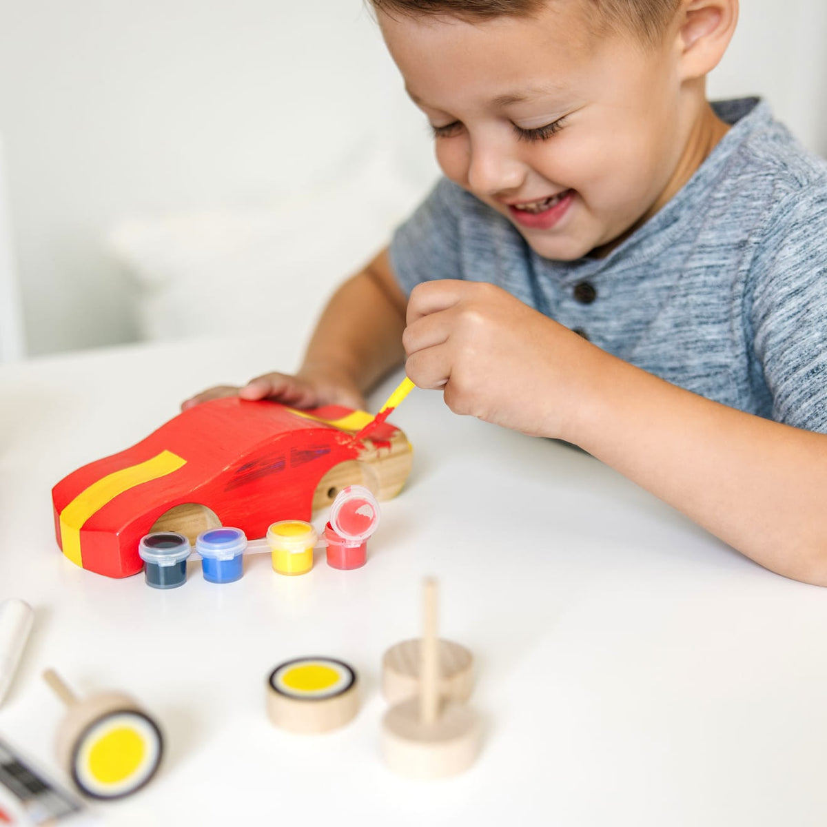 Educational Decorate-Your-Own Wooden Race Car