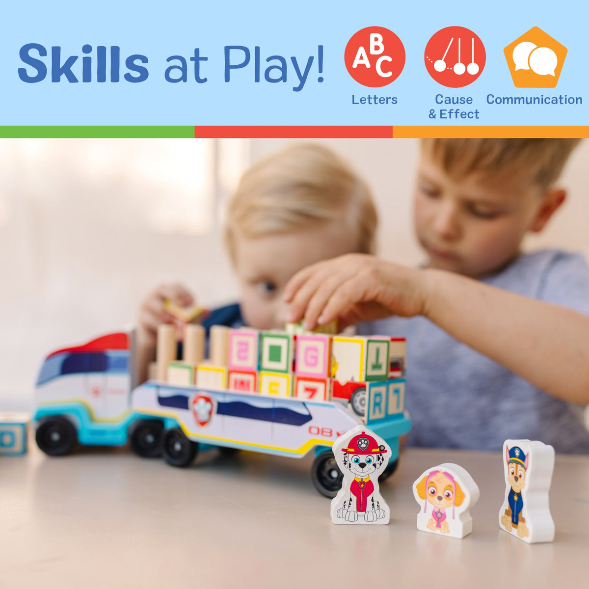 Educational PAW Patrol Wooden ABC Block Truck