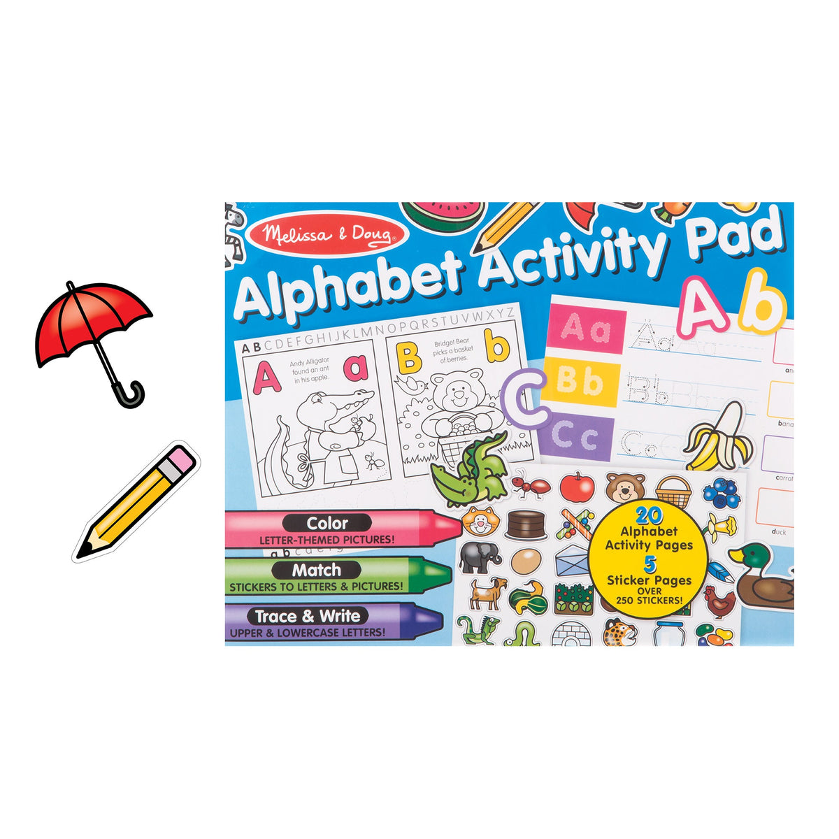 Educational Alphabet Activity Sticker Pad