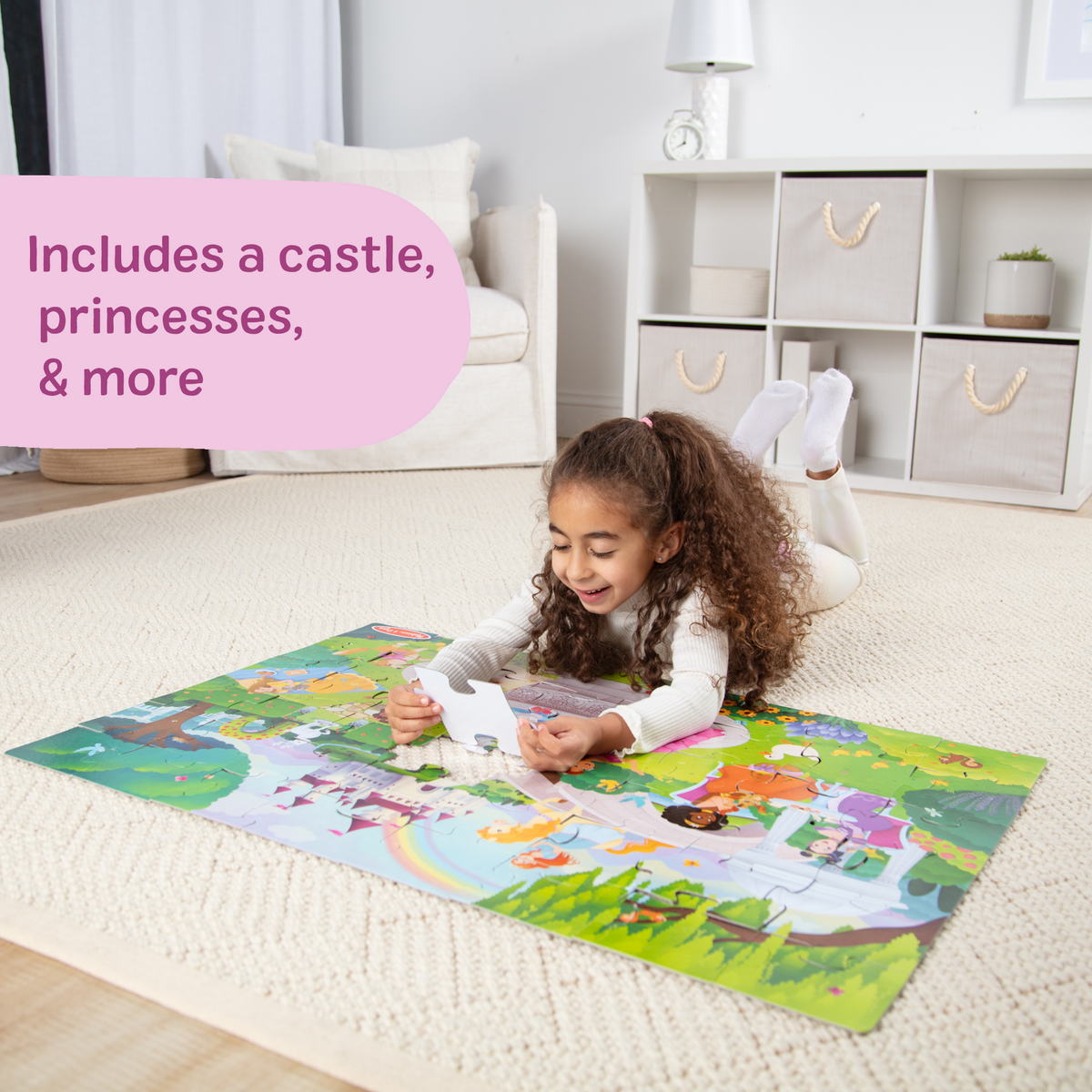 Educational Fairy Tale Castle Floor Puzzle - 48 Pieces