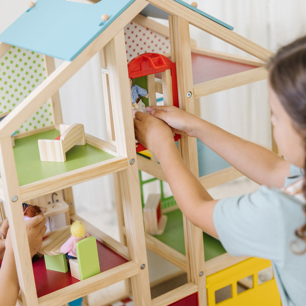 Educational Wooden Hi-Rise Dollhouse
