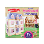 Educational Wooden Multi-Level Dollhouse