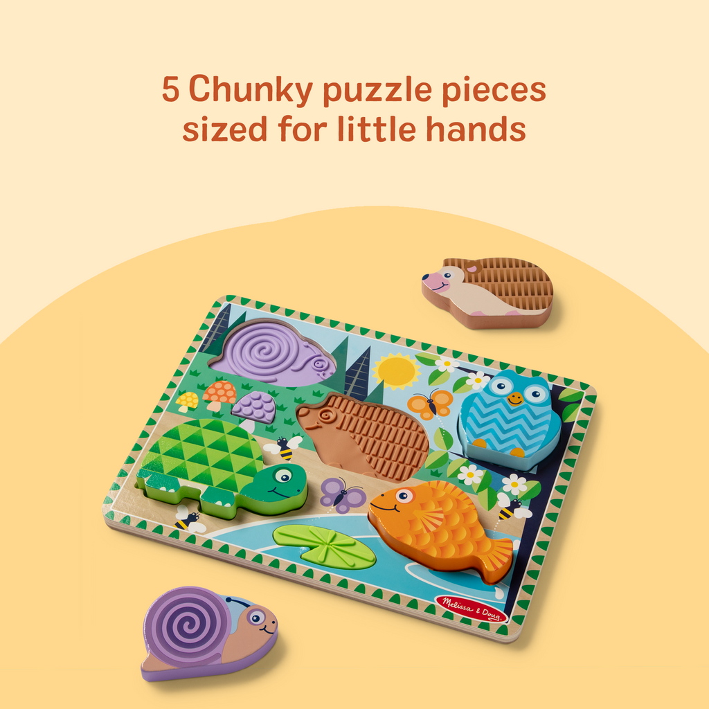 Educational Forest Friends Touch & Feel Puzzle
