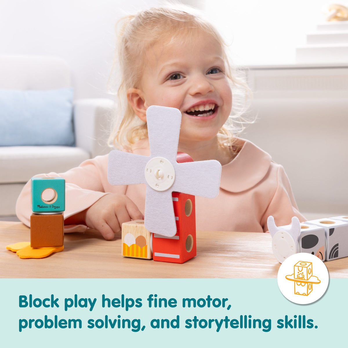 Educational Blockables Farm Friends Play Set