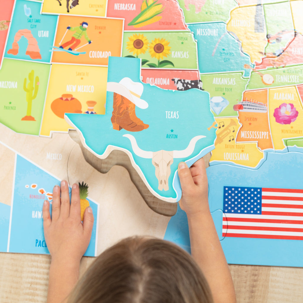 Educational Map Floor Puzzle - 51 Pieces