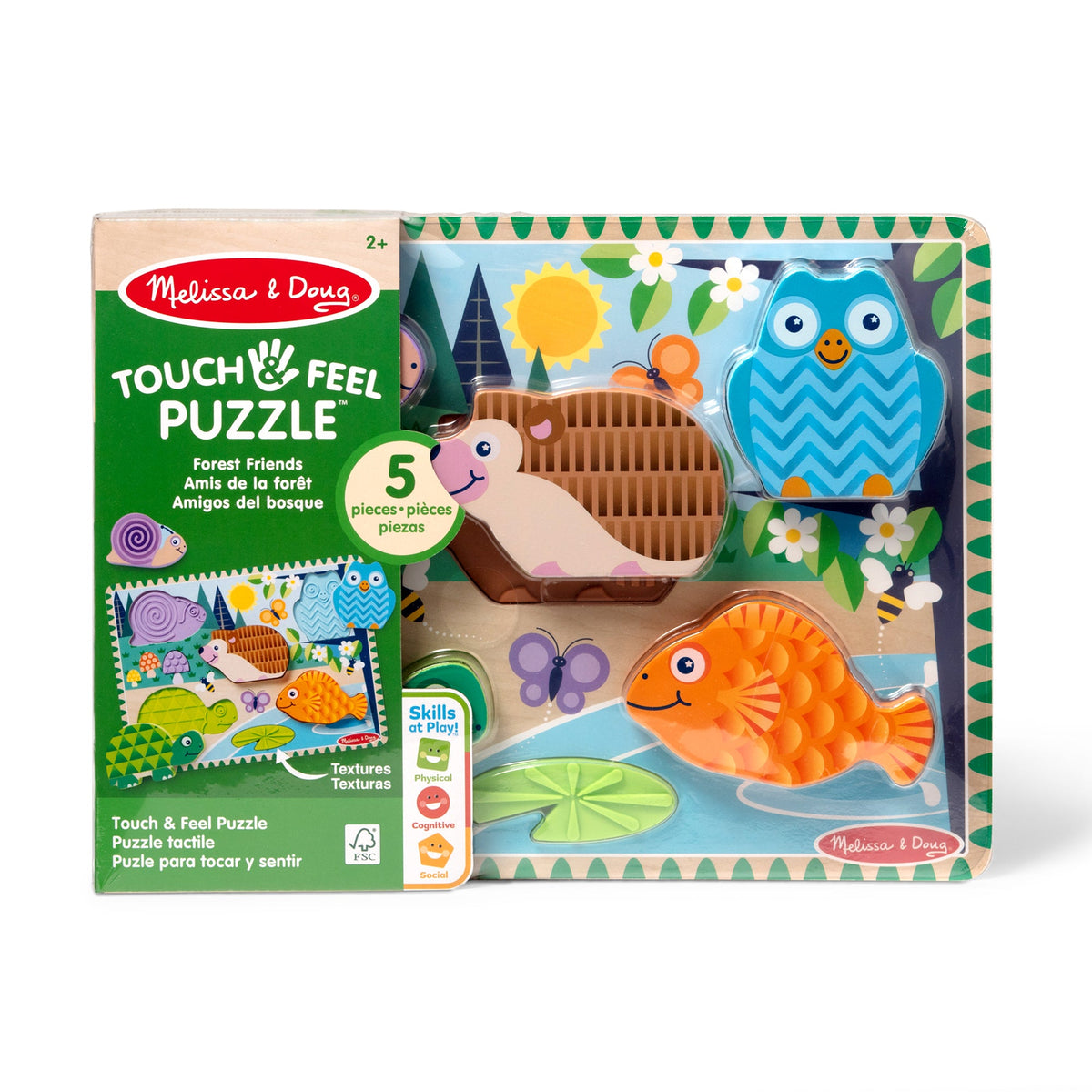 Educational Forest Friends Touch & Feel Puzzle