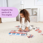 Educational Giant Fire Truck Floor Puzzle - 24 Pieces