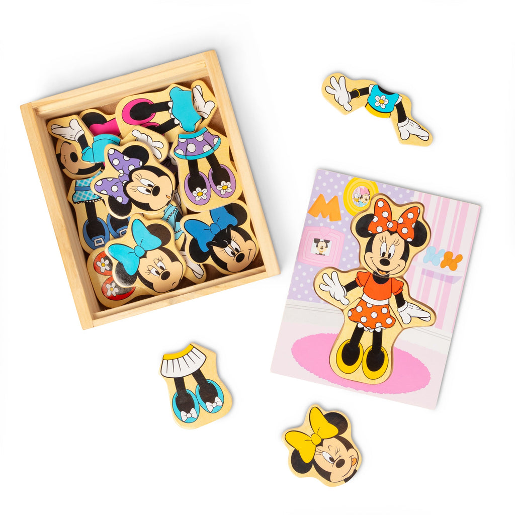 Educational Disney Minnie Mouse Wooden Mix & Match Dress-Up Puzzle