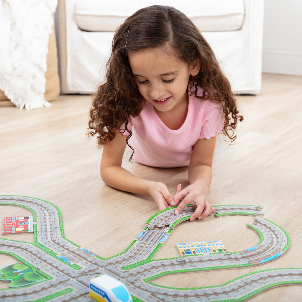 Educational Design Your Own Railroad Floor Puzzle