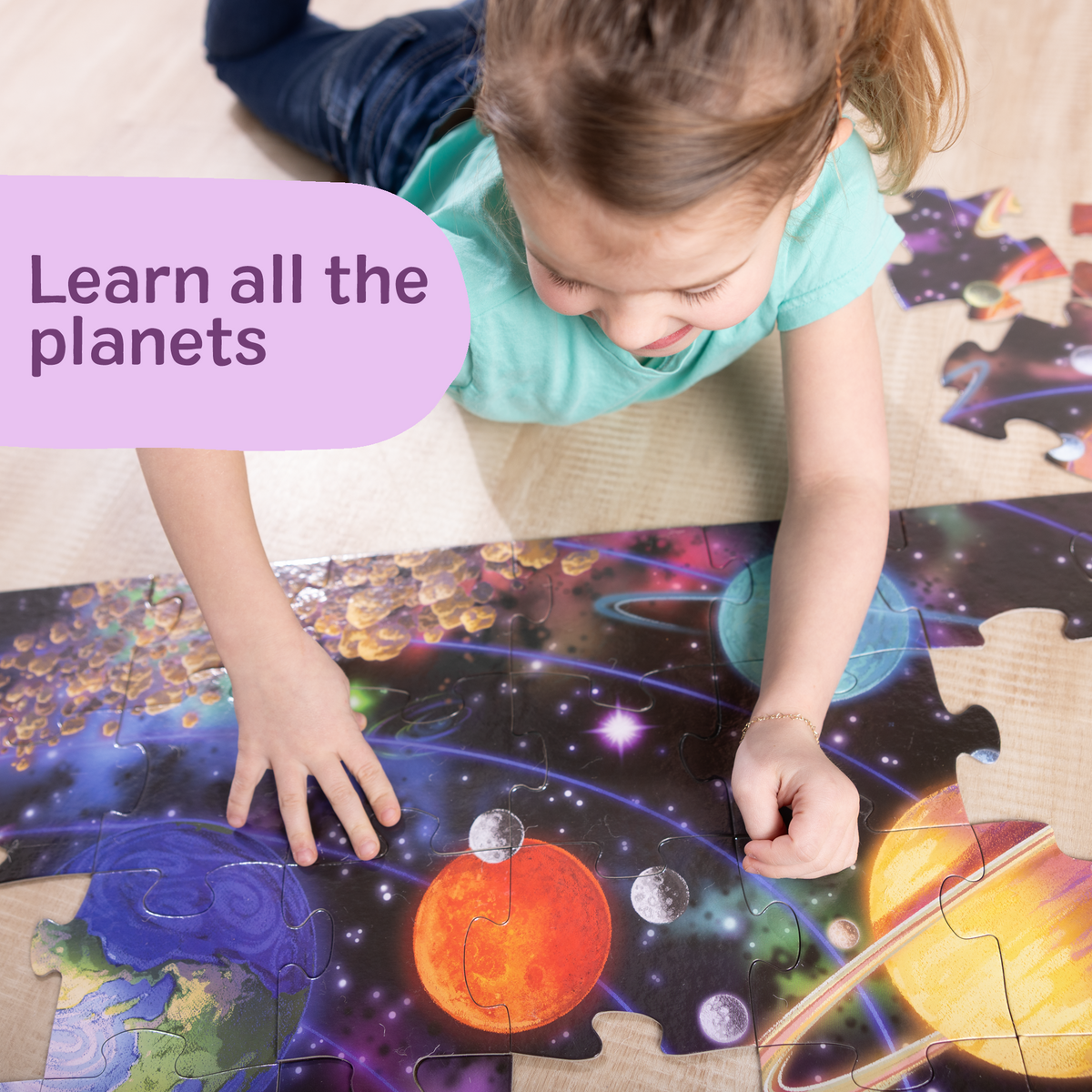 Educational Solar System Floor Puzzle - 48 Pieces