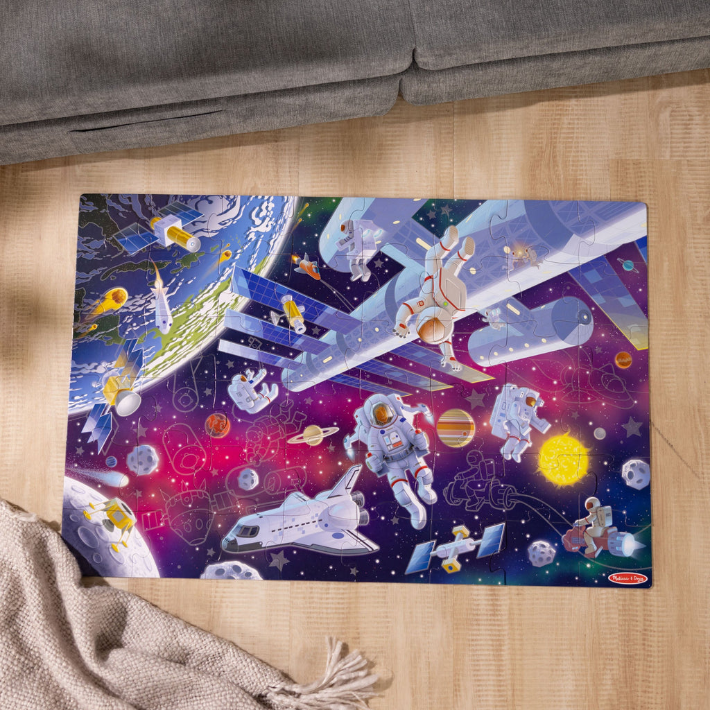 Educational Outer Space Glow-in-the-Dark Floor Puzzle 48 Pieces