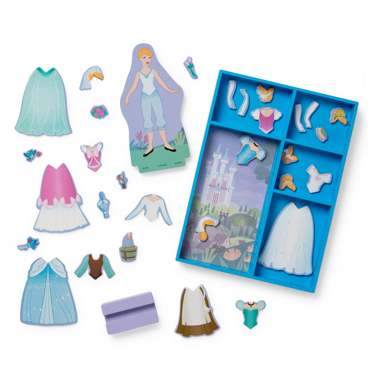 Educational Disney Cinderella Wooden Magnetic Dress-Up