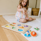 Educational Geometric Shapes Deluxe Jumbo Peg Puzzle - 8 Pieces