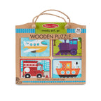 Educational Natural Play Wooden Puzzle Ready Set Go
