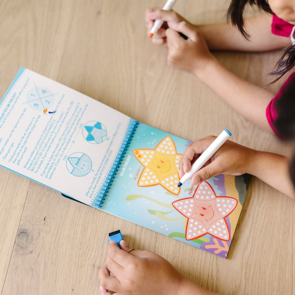 Educational Game On Wipe-Off Activity Pad - On the Go Travel Activity