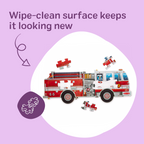 Educational Giant Fire Truck Floor Puzzle - 24 Pieces