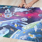 Educational Outer Space Glow-in-the-Dark Floor Puzzle 48 Pieces