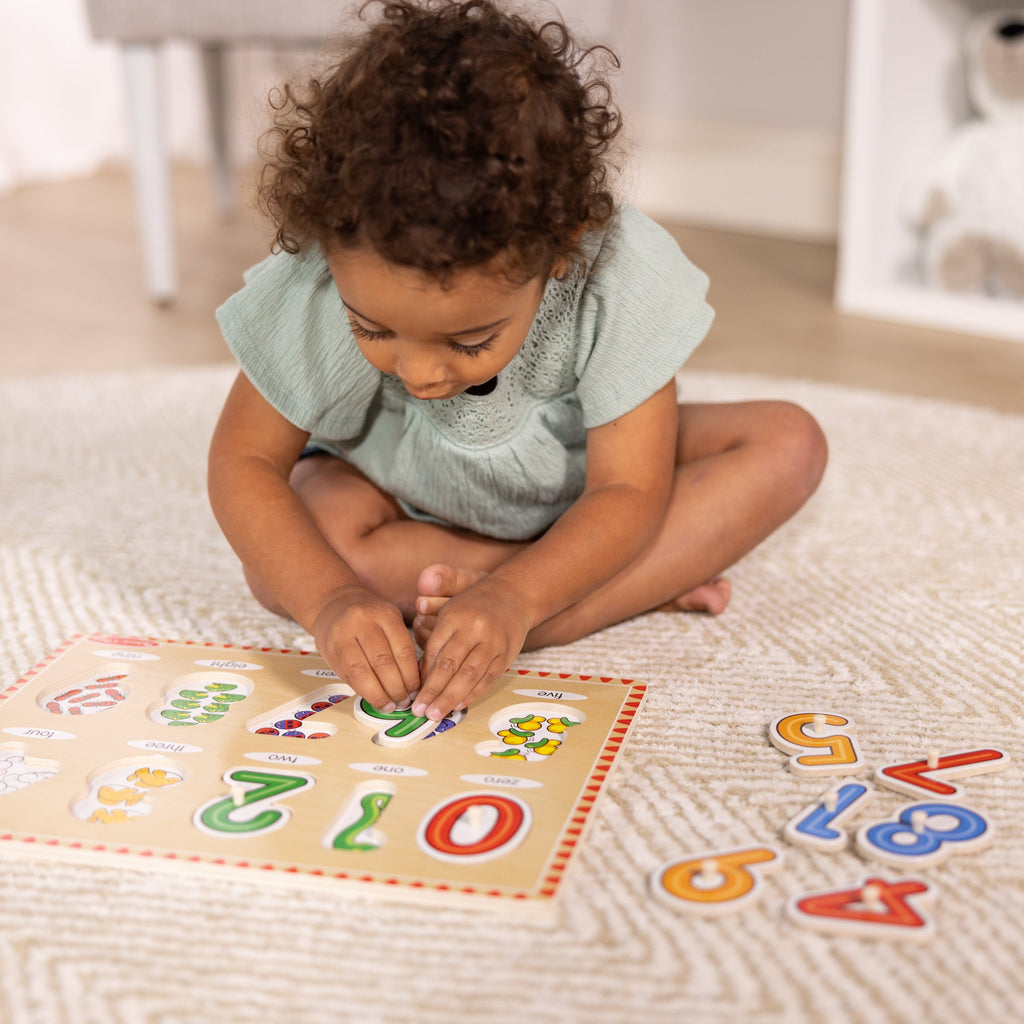 Educational Lift & See Numbers Peg Puzzle - 10 Pieces
