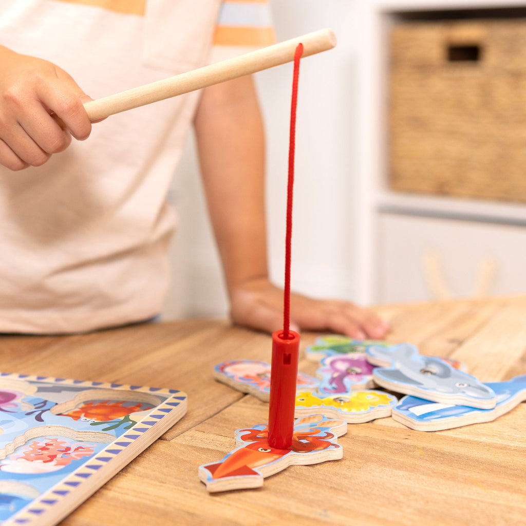 Educational Fishing Magnetic Puzzle Game - 10 Pieces