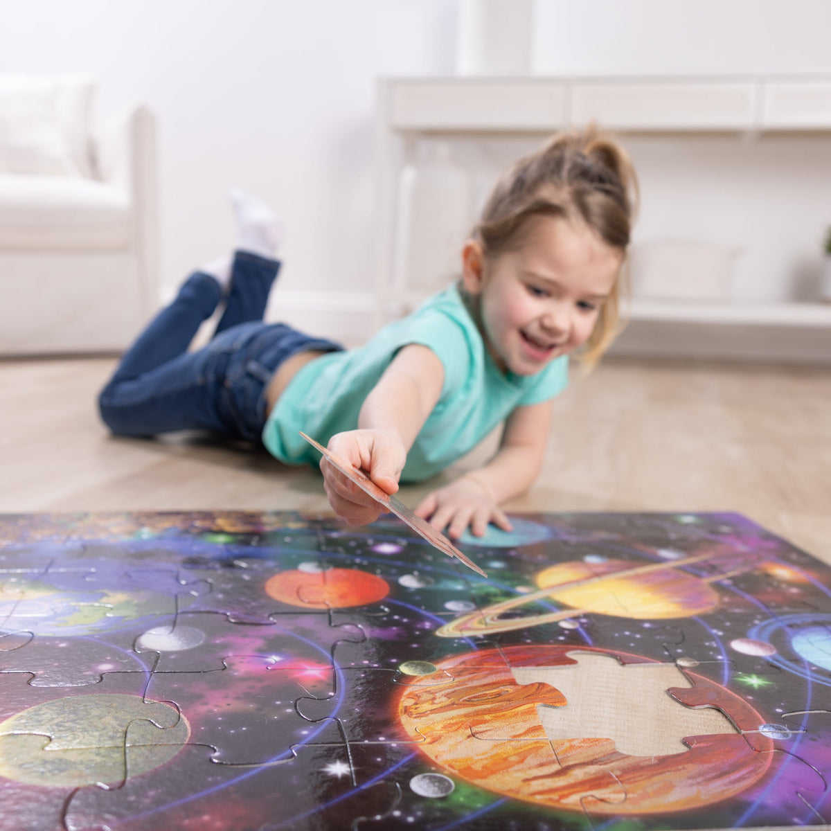 Educational Solar System Floor Puzzle - 48 Pieces