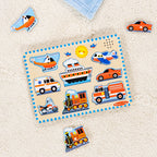 Educational Vehicles Sound Puzzle - 8 Pieces
