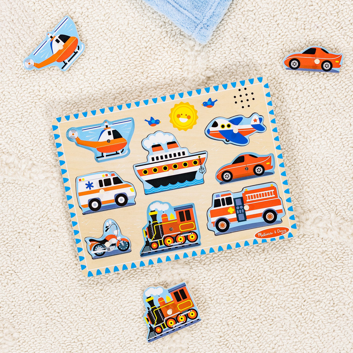 Educational Vehicles Sound Puzzle - 8 Pieces