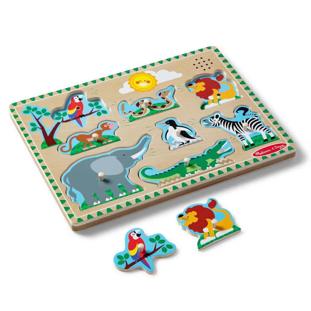 Educational Zoo Animals Sound Puzzle - 8 Pieces