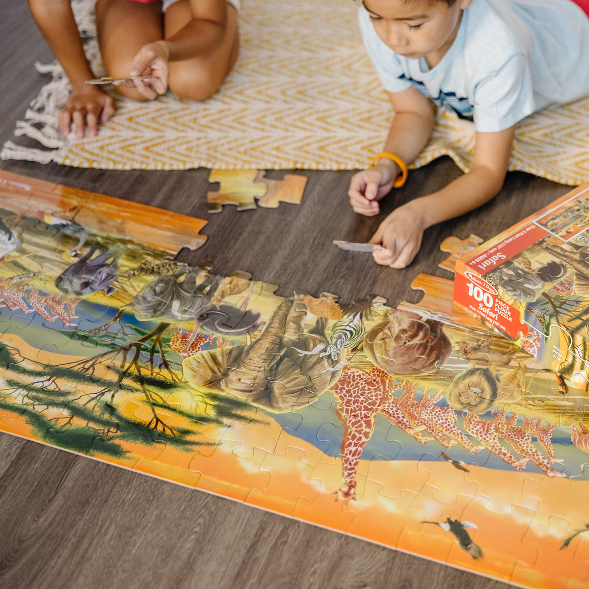 Educational Safari Floor Puzzle - 100 Pieces