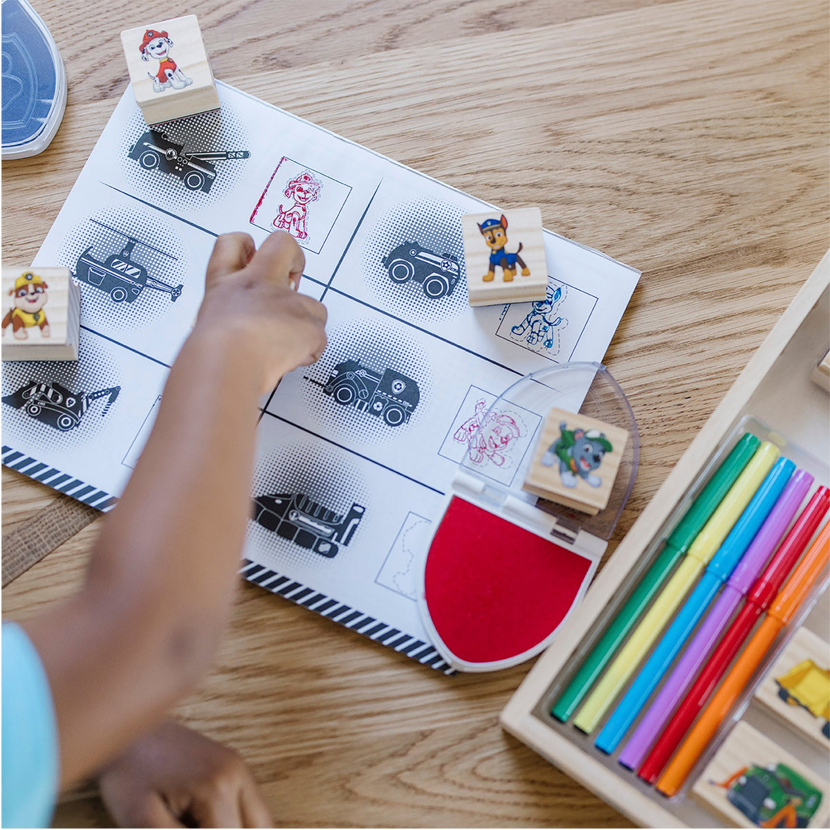 Educational PAW Patrol Wooden Stamps Activity Set