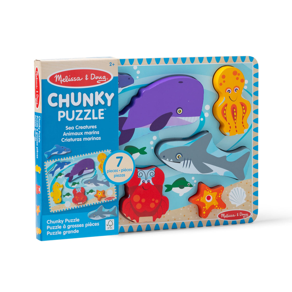 Educational Sea Creatures Chunky Puzzle - 7 Pieces