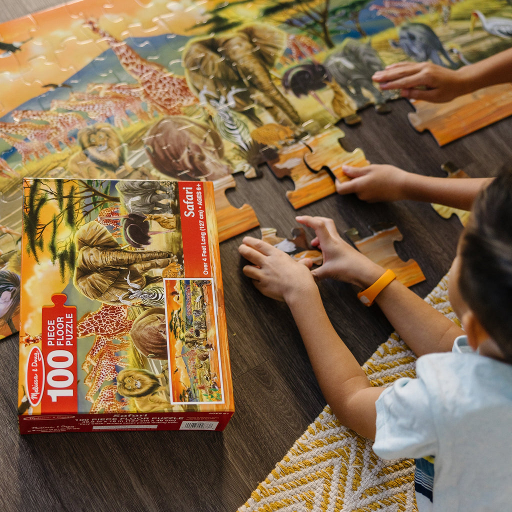 Educational Safari Floor Puzzle - 100 Pieces