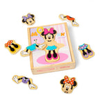 Educational Disney Minnie Mouse Wooden Mix & Match Dress-Up Puzzle